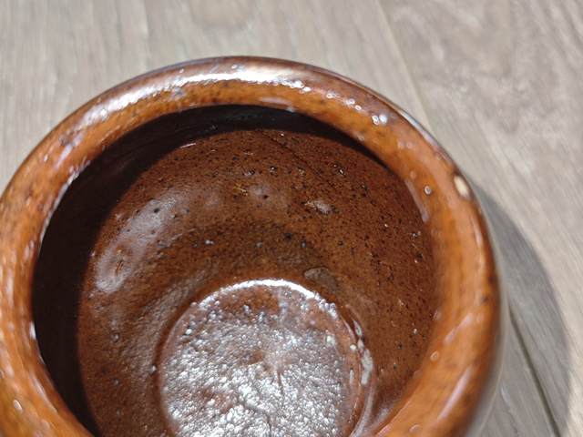 古玩陶瓷醬釉小缸真品鑒賞圖