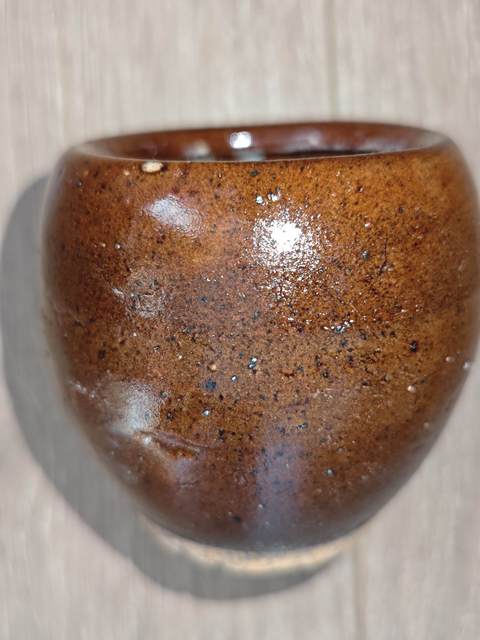 古玩陶瓷醬釉小缸真品鑒賞圖