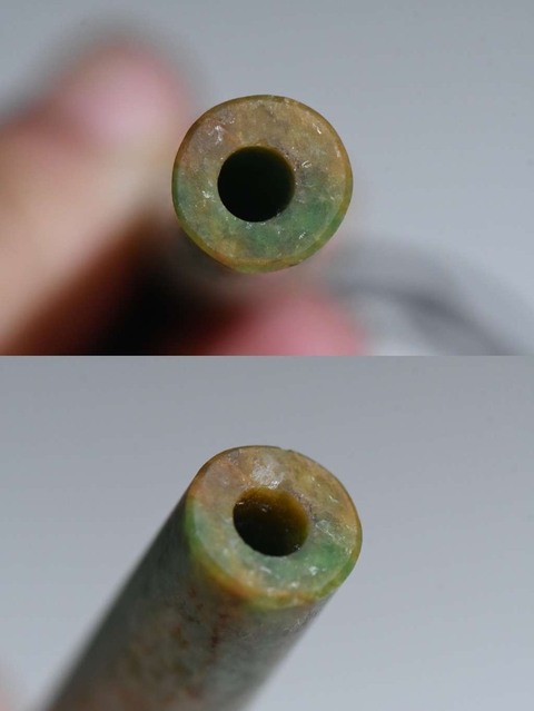 古玩玉器翡翠雕“素紋翎管”真品鑒賞圖