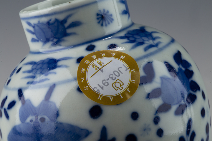 古玩陶瓷清晚·青花花鳥紋雞腿瓶一對
真品鑒賞圖