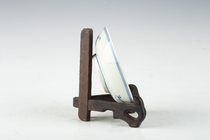 古玩陶瓷清晚·青花福祿壽三星人物紋小盤一對真品鑒賞圖