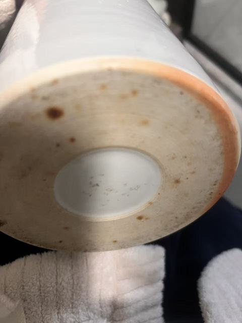 古玩陶瓷粉彩高士童子紋帽筒真品鑒賞圖