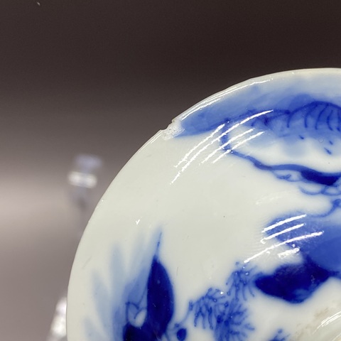 古玩陶瓷青花蓋杯真品鑒賞圖