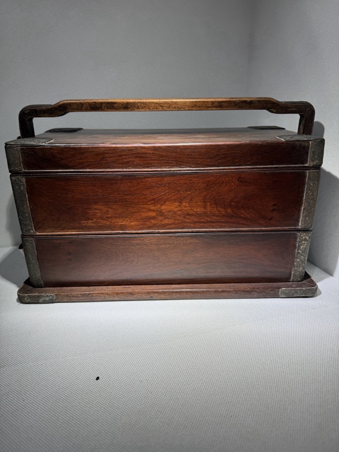 古玩雜項黃花梨提盒真品鑒賞圖