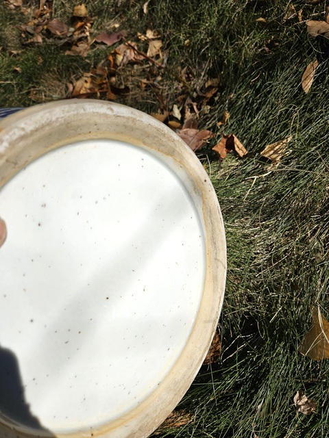 古玩陶瓷青花云福開窗山水紋瓶真品鑒賞圖