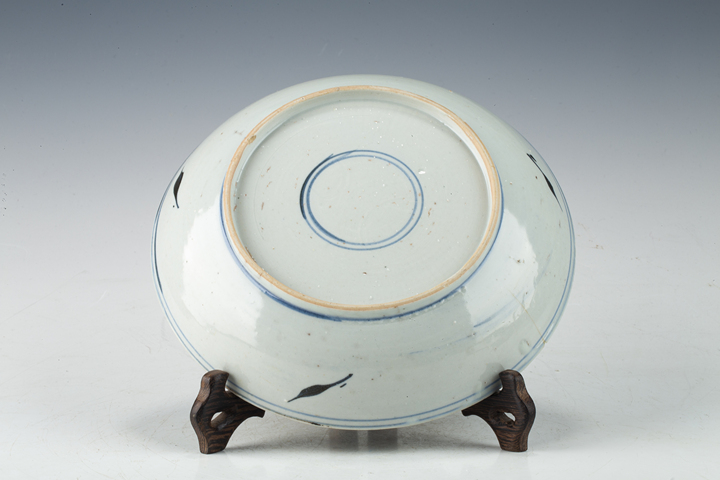 古玩陶瓷清早·青花壽字紋盤真品鑒賞圖