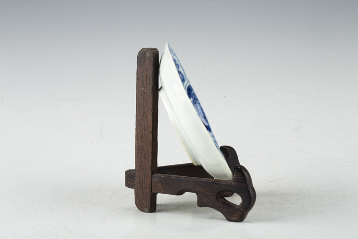 古玩陶瓷清早·青花山水人物紋花口杯碟一套真品鑒賞圖