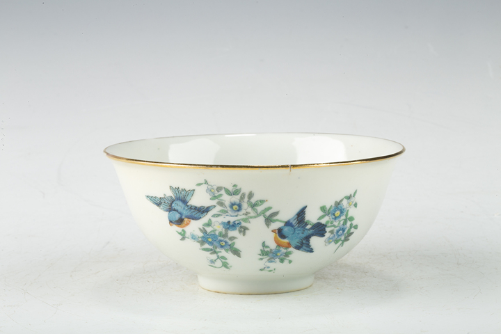 古玩陶瓷民國·麗華瓷業(yè)公司貼花描金碗真品鑒賞圖