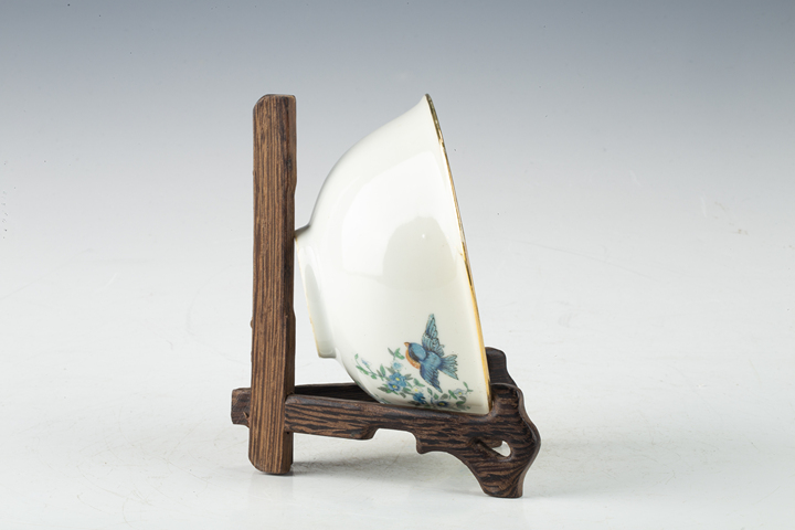 古玩陶瓷民國·麗華瓷業(yè)公司貼花描金碗真品鑒賞圖