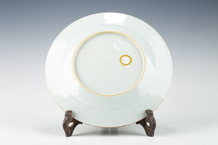 古玩陶瓷清乾隆·青花花卉紋折沿盤一對拍賣，當前價格0元