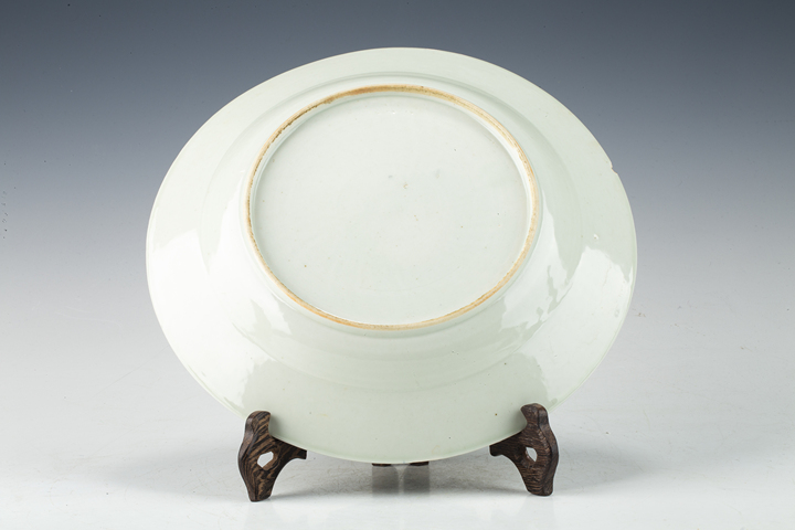 古玩陶瓷清康熙·青花松鶴延年紋盤拍賣，當前價格2098元