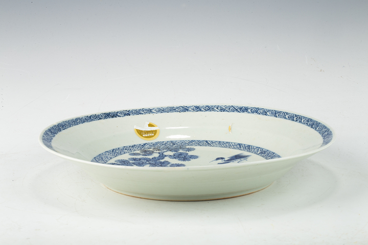 古玩陶瓷清康熙·青花松鶴延年紋盤拍賣，當前價格2098元