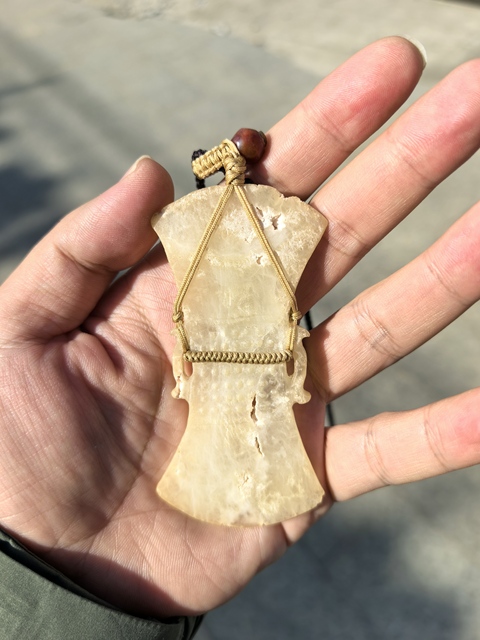 古玩玉器仿古玉斧形件真品鑒賞圖