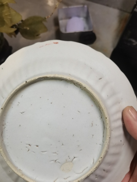 古玩陶瓷紅綠彩一路連升盤真品鑒賞圖