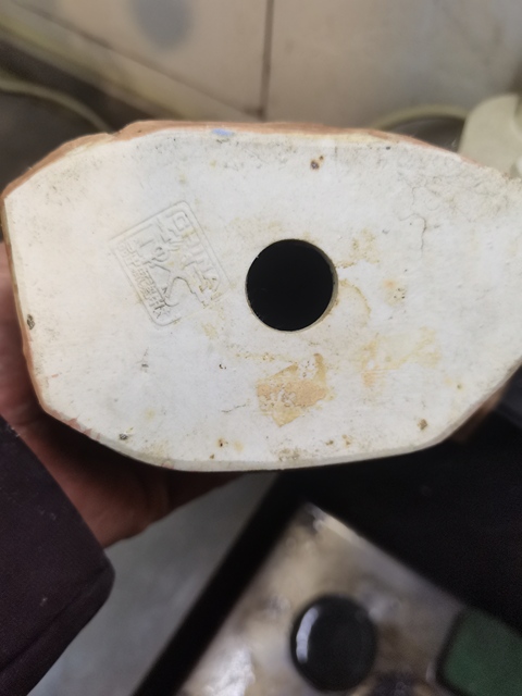 古玩陶瓷何仙姑粉彩塑像真品鑒賞圖