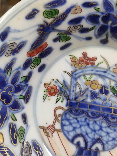 古玩陶瓷青花五彩盤真品鑒賞圖