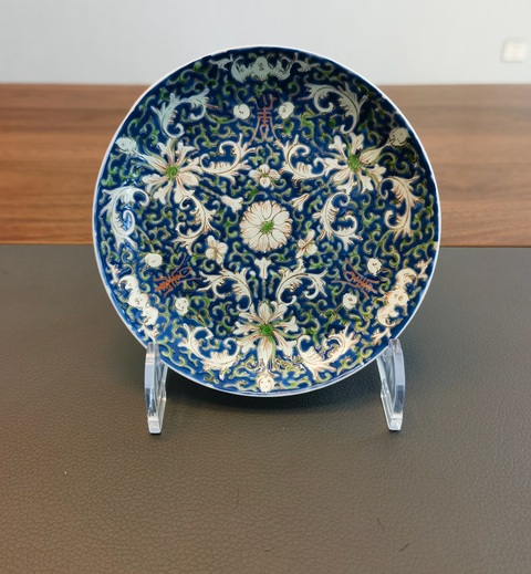 古玩陶瓷粉彩盤真品鑒賞圖