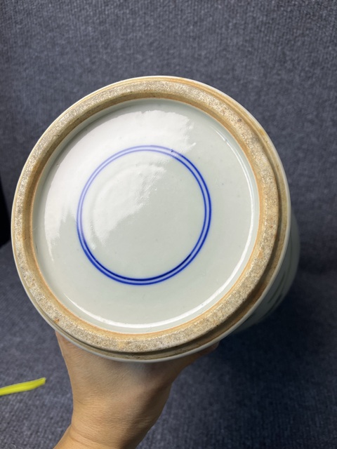 古玩陶瓷粉彩麻姑獻壽人物故事紋觀音瓶真品鑒賞圖