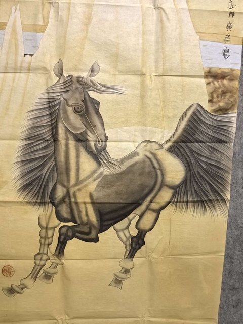 古玩字畫李廣彥駿馬圖拍賣，當前價格3600元