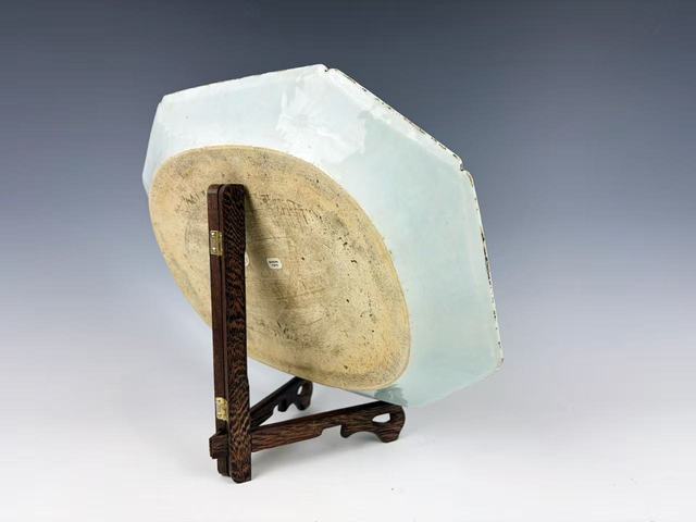 古玩陶瓷清乾隆.青花松鹿牛圖大盤拍賣，當前價格288元