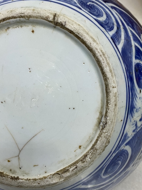 古玩陶瓷魚龍變化天球瓶青花標本真品鑒賞圖