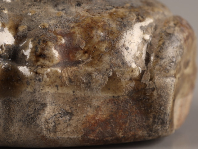 古玩陶瓷褐釉金蟾水滴真品鑒賞圖