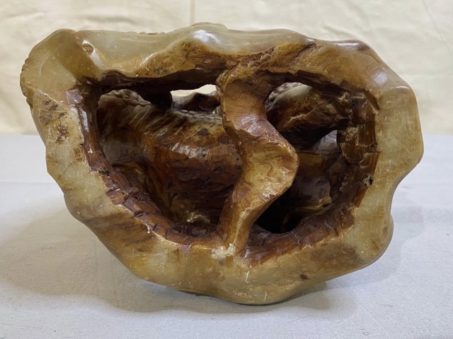 古玩玉器青田石雕“太獅少獅”擺件真品鑒賞圖