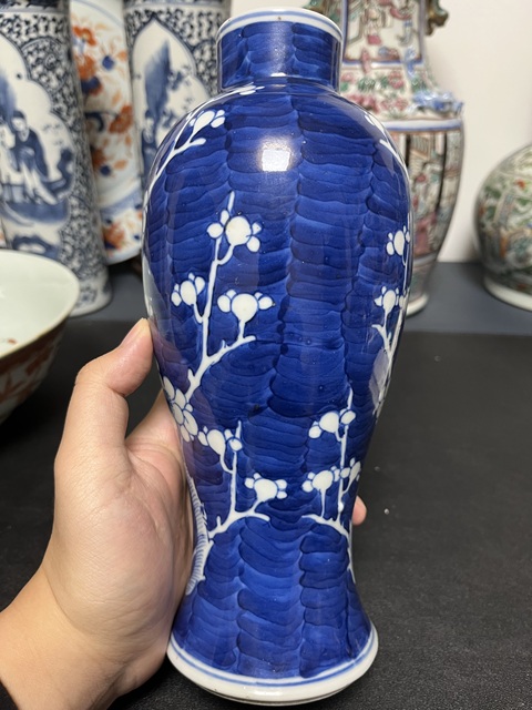 古玩陶瓷青花冰梅圖梅瓶真品鑒賞圖