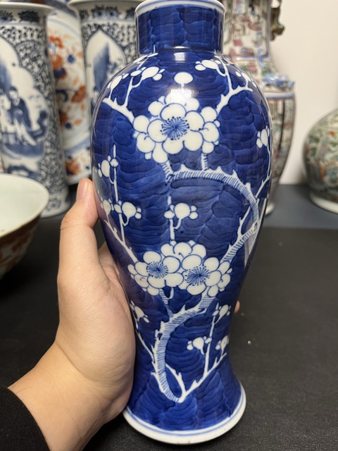 古玩陶瓷青花冰梅圖梅瓶真品鑒賞圖