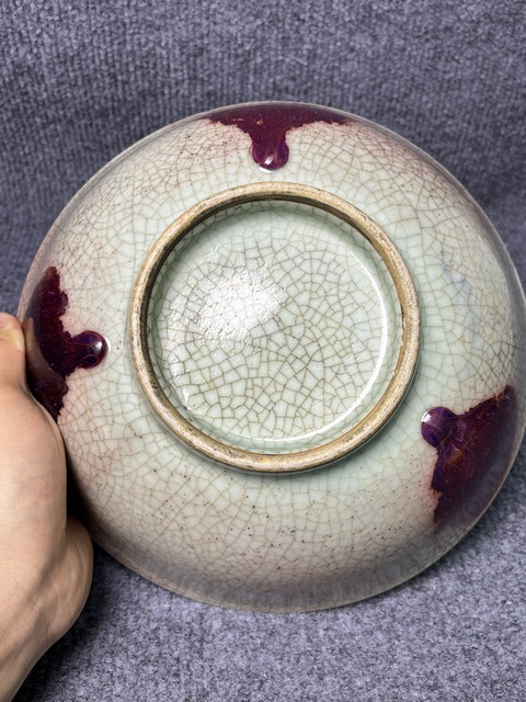 古玩陶瓷青釉紫斑大碗拍賣，當前價格4988元