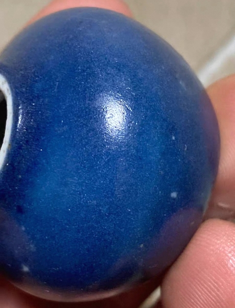 古玩陶瓷霽藍(lán)釉標(biāo)本真品鑒賞圖