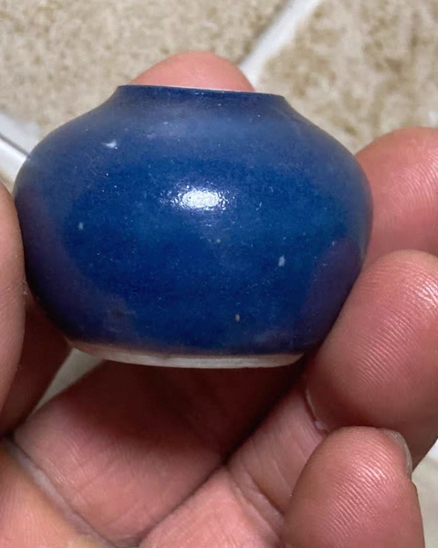 古玩陶瓷霽藍(lán)釉標(biāo)本真品鑒賞圖