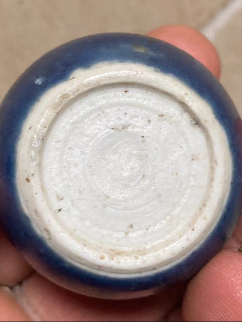 古玩陶瓷霽藍(lán)釉標(biāo)本真品鑒賞圖