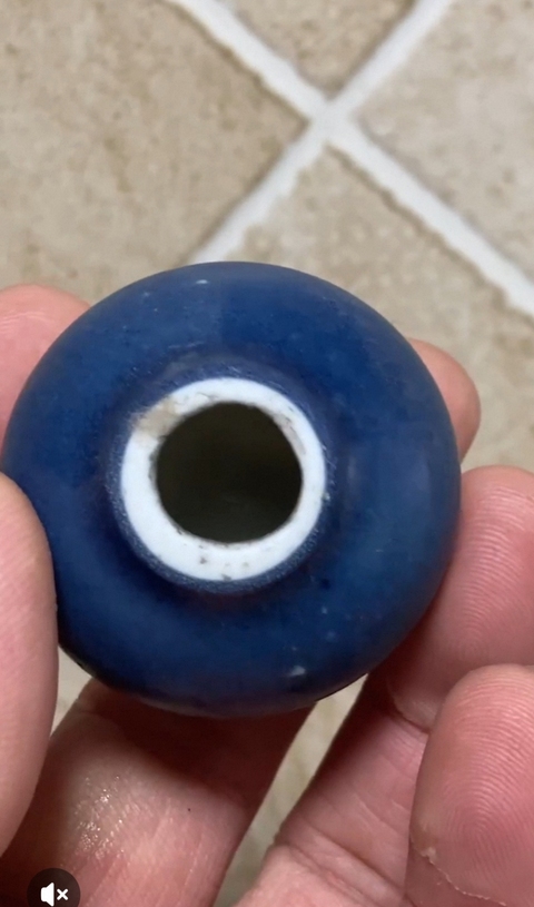 古玩陶瓷霽藍(lán)釉標(biāo)本真品鑒賞圖