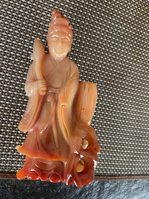 古玩玉器觀音擺件真品鑒賞圖