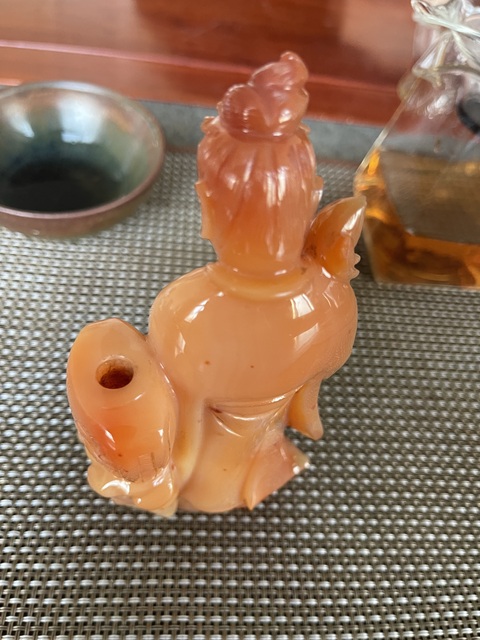 古玩玉器觀音擺件真品鑒賞圖