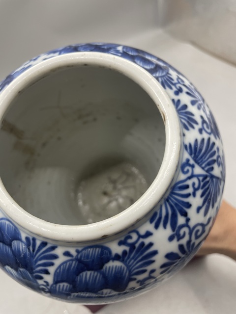 古玩陶瓷花卉紋青花鳳尾尊標本真品鑒賞圖