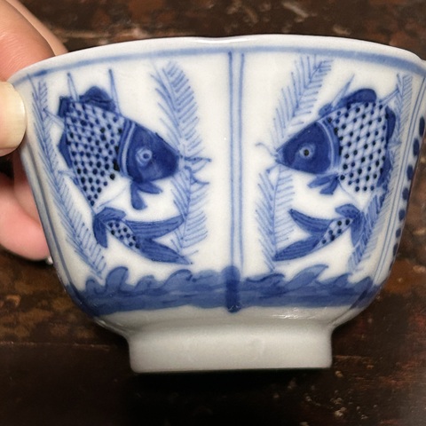 古玩陶瓷青花杯真品鑒賞圖