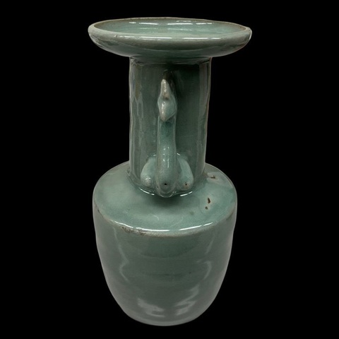 古玩陶瓷龍泉窯鳳耳瓶真品鑒賞圖