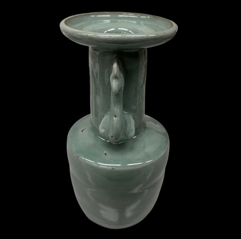 古玩陶瓷龍泉窯鳳耳瓶真品鑒賞圖