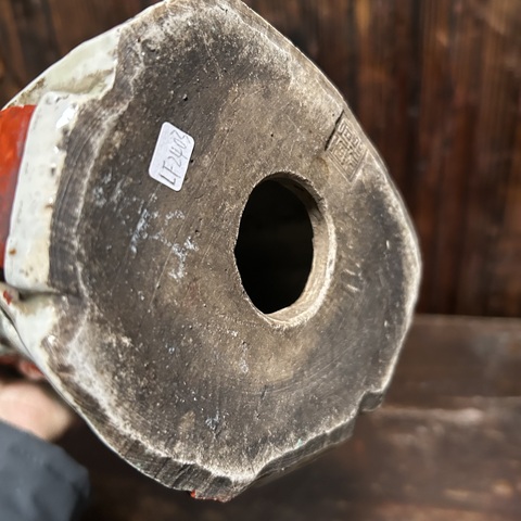 古玩陶瓷民國粉彩壽星塑像真品鑒賞圖