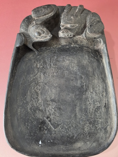古玩雜項(xiàng)龍紋澄泥硯真品鑒賞圖