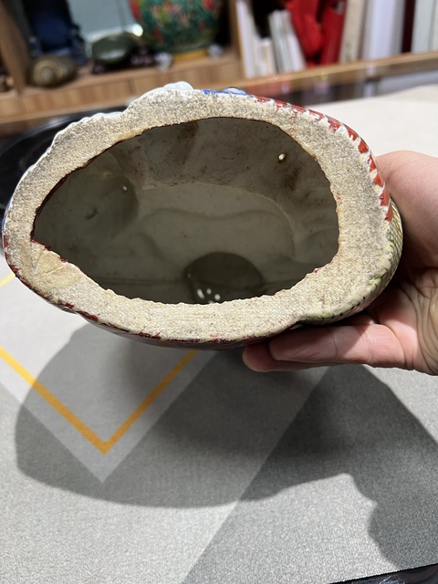 古玩陶瓷民國粉彩彌勒佛真品鑒賞圖