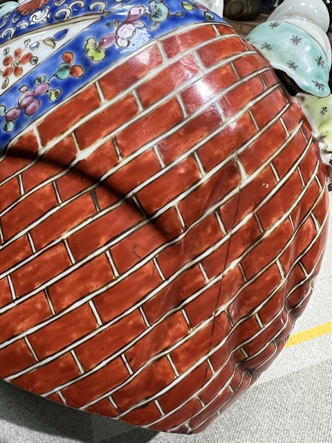 古玩陶瓷民國粉彩彌勒佛真品鑒賞圖