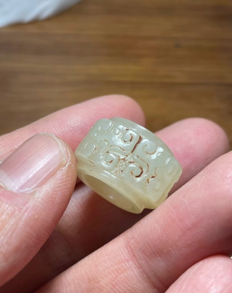 古玩玉器和田玉玉琮真品鑒賞圖