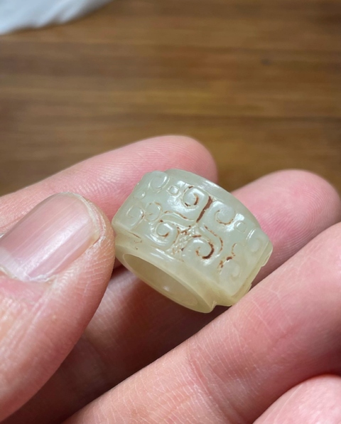 古玩玉器和田玉玉琮真品鑒賞圖