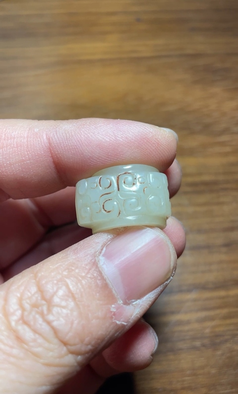 古玩玉器和田玉玉琮真品鑒賞圖