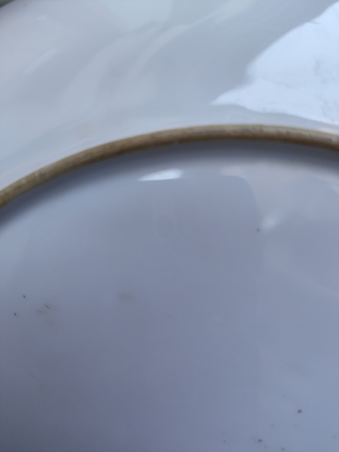 古玩陶瓷大雞圖廣彩盤真品鑒賞圖