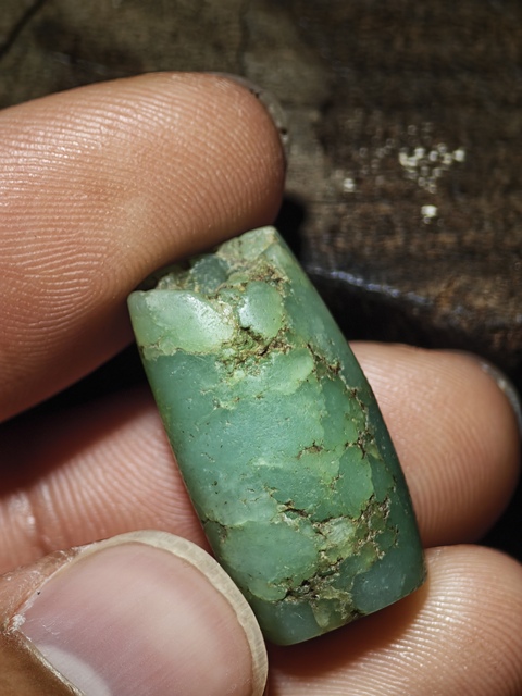 古玩玉器老陽起石勒子真品鑒賞圖