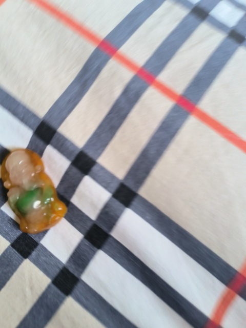 古玩玉器“染色”非天然翡翠掛件真品鑒賞圖